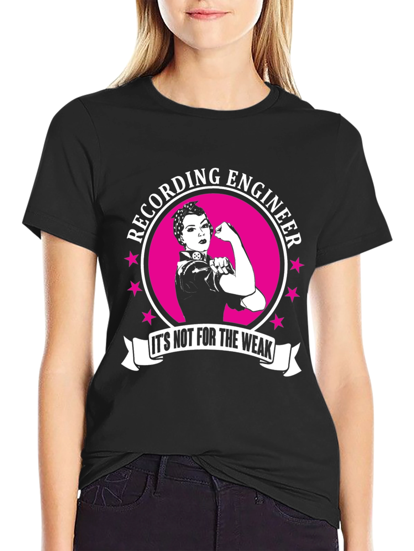 Recording Engineer Rosie the Riveter T-Shirt