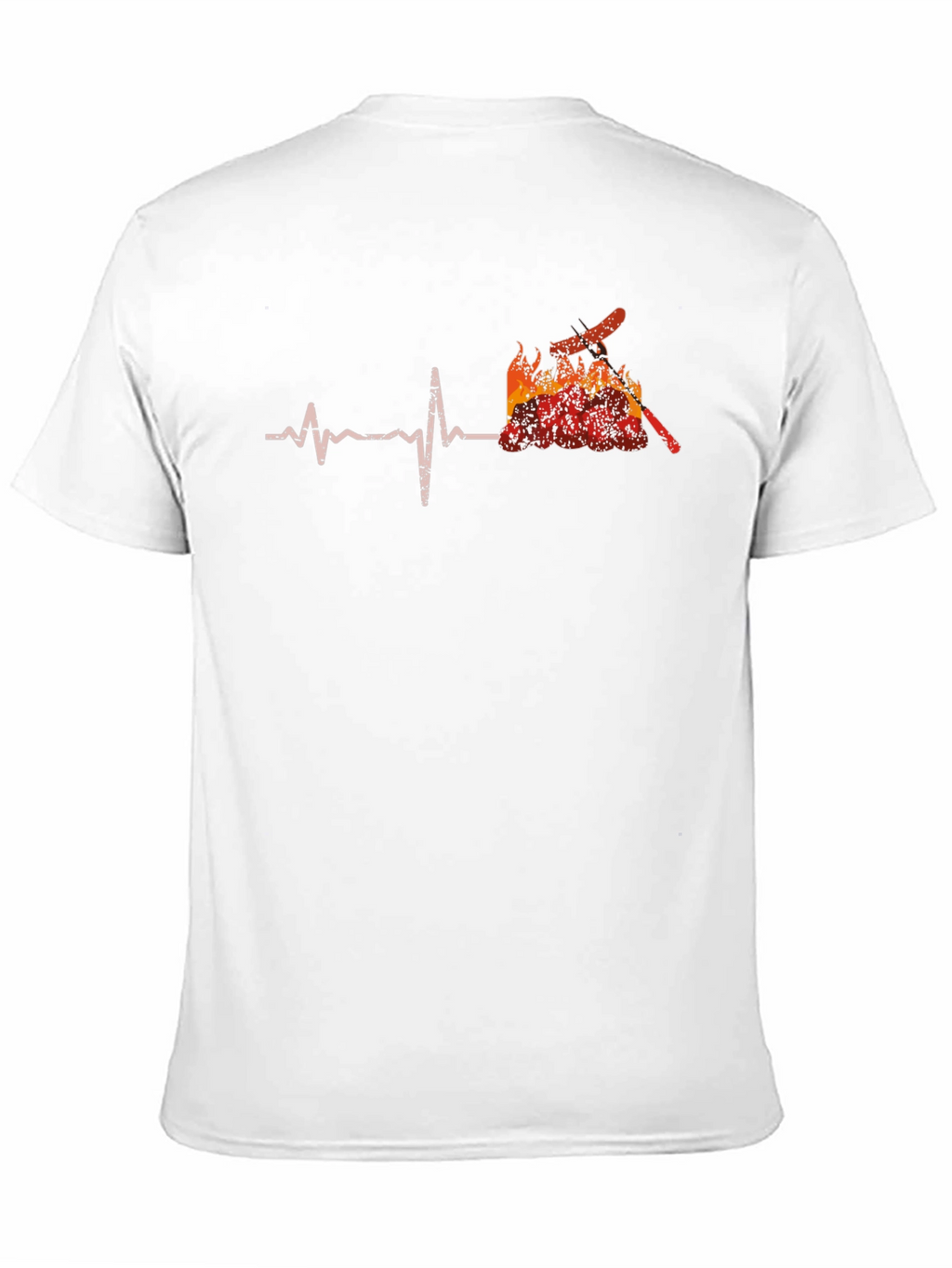 Firefighter Heartbeat Graphic T-Shirt