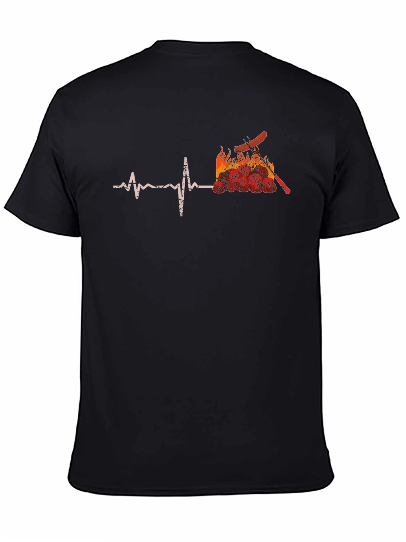 Firefighter Heartbeat Graphic T-Shirt