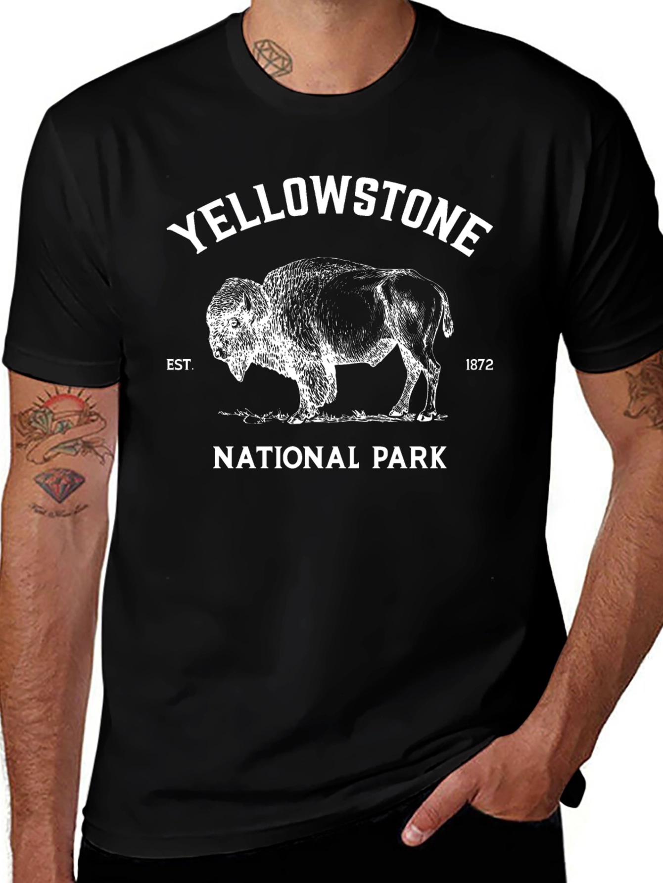 Yellowstone National Park Buffalo Graphic Tee