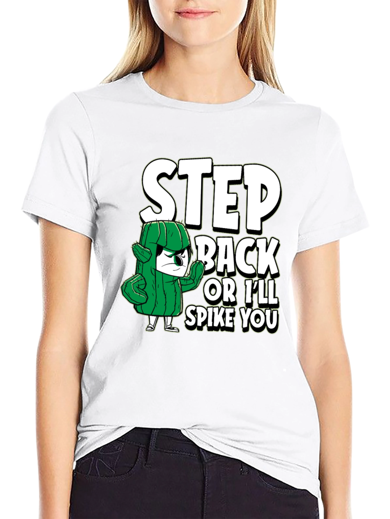 Step Back Cactus Graphic T-Shirt - Funny Novelty Tee