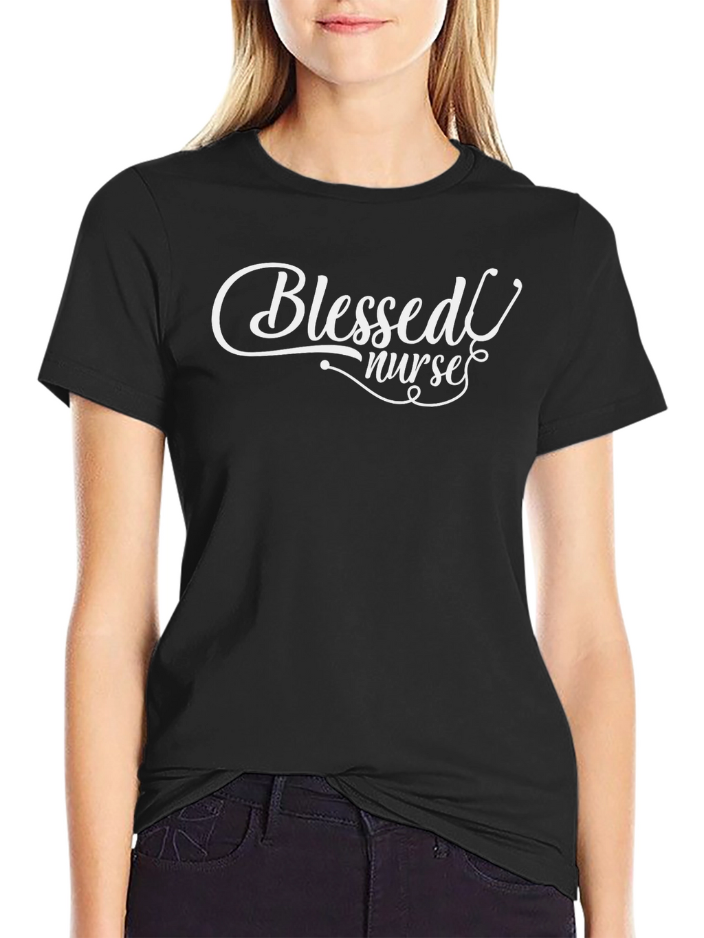 Blessed Nurse Black T-Shirt