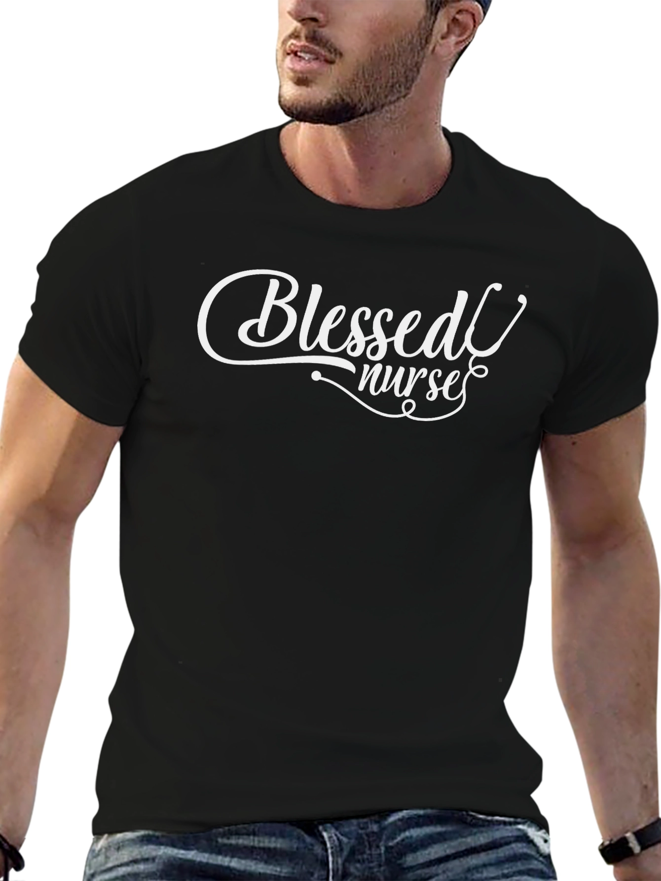 Blessed Nurse Black T-Shirt