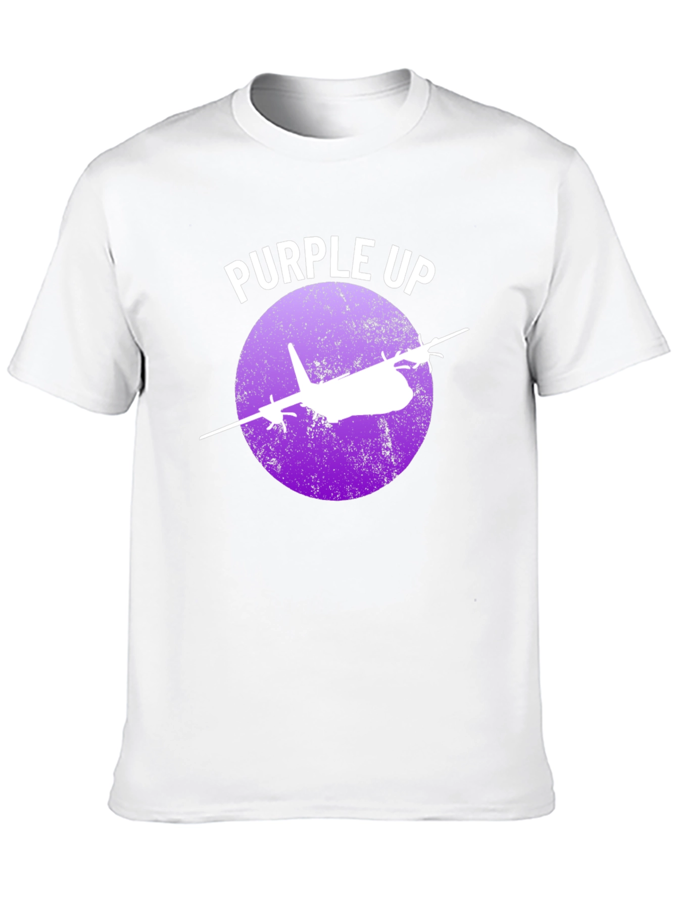 Purple Up Plane Graphic T-Shirt
