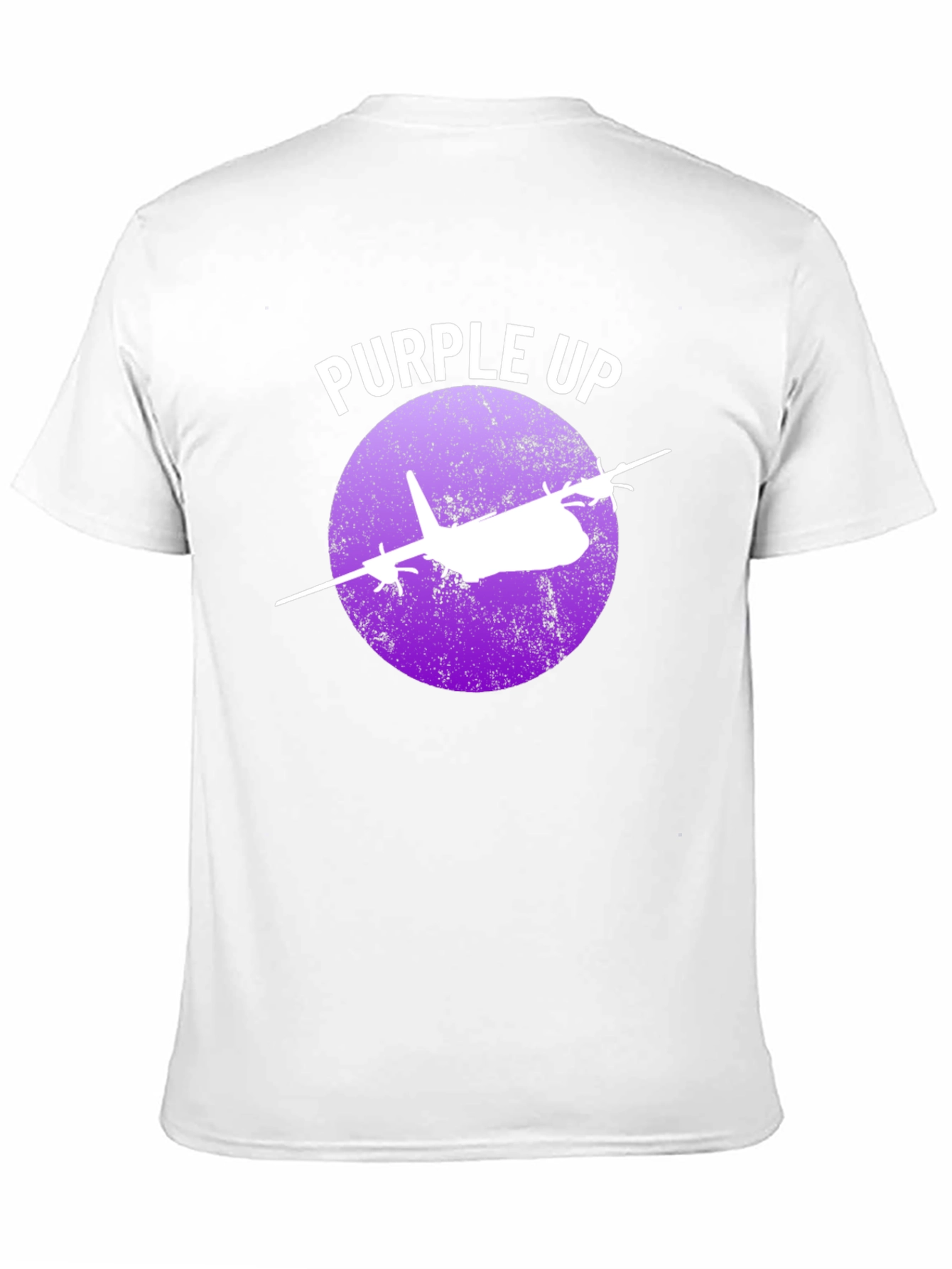 Purple Up Plane Graphic T-Shirt