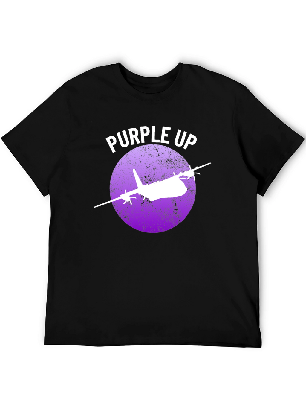 Purple Up Plane Graphic T-Shirt