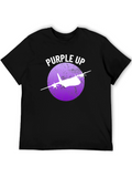 Purple Up Plane Graphic T-Shirt