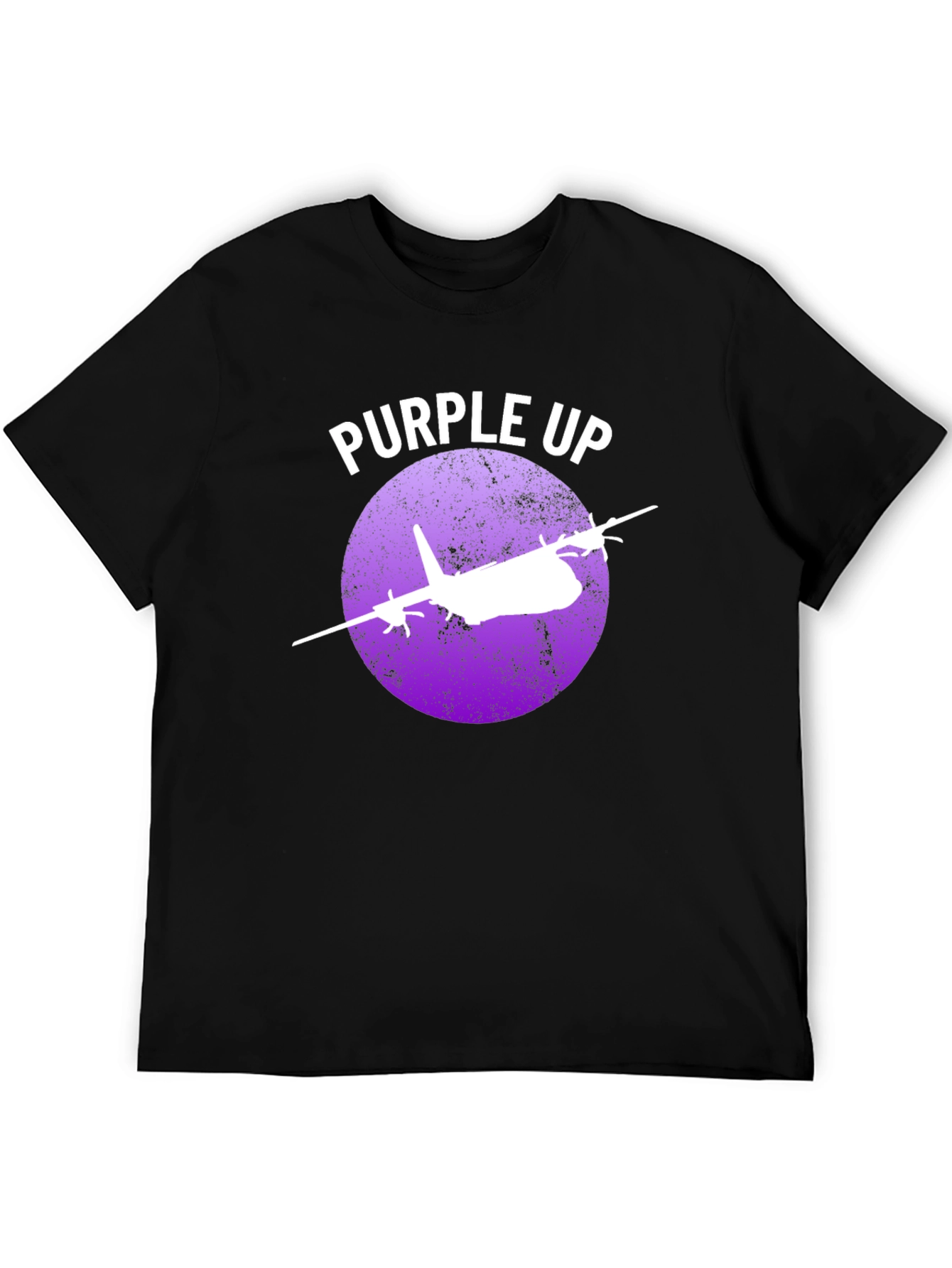 Purple Up Plane Graphic T-Shirt