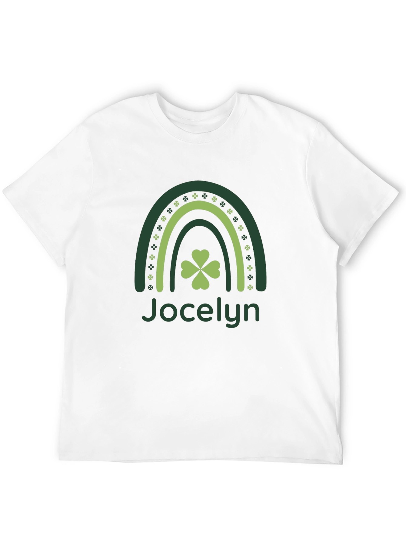St. Patricks Day Jocelyn Shamrock Rainbow T-Shirt