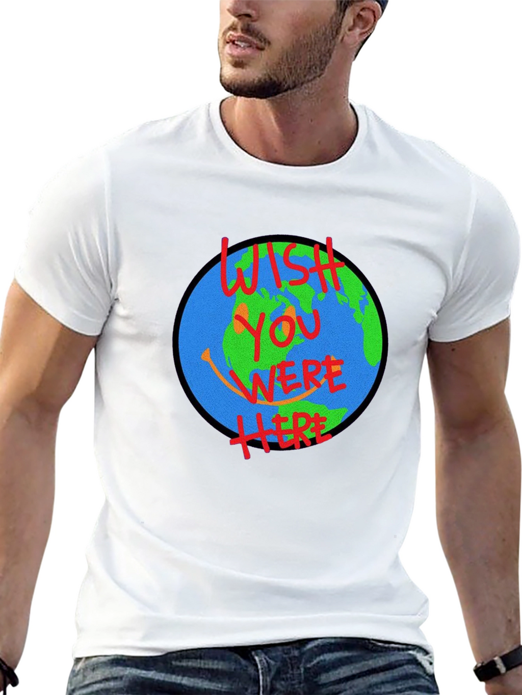 Wish You Were Here Earth Graphic T-Shirt