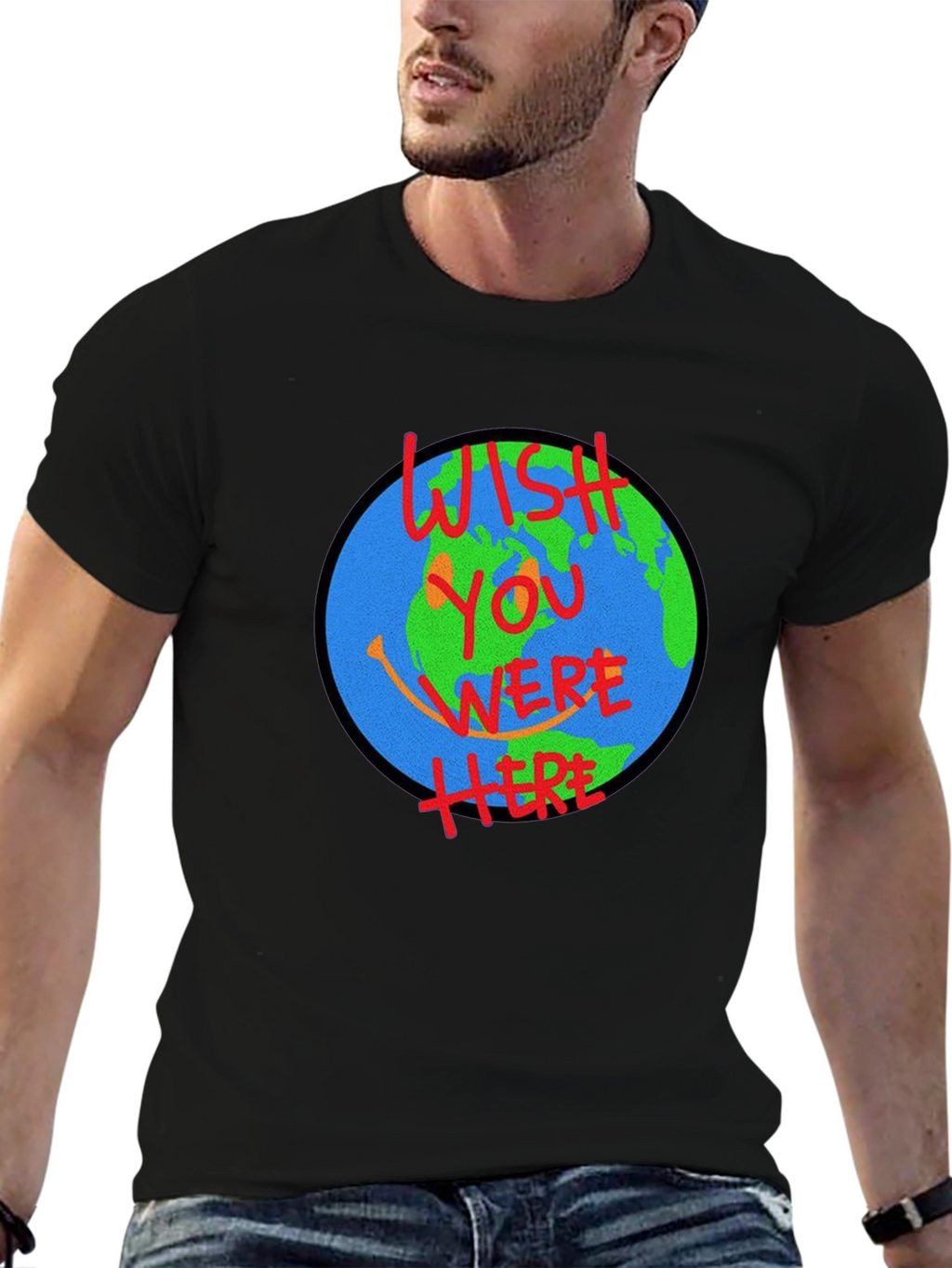 Wish You Were Here Earth Graphic T-Shirt