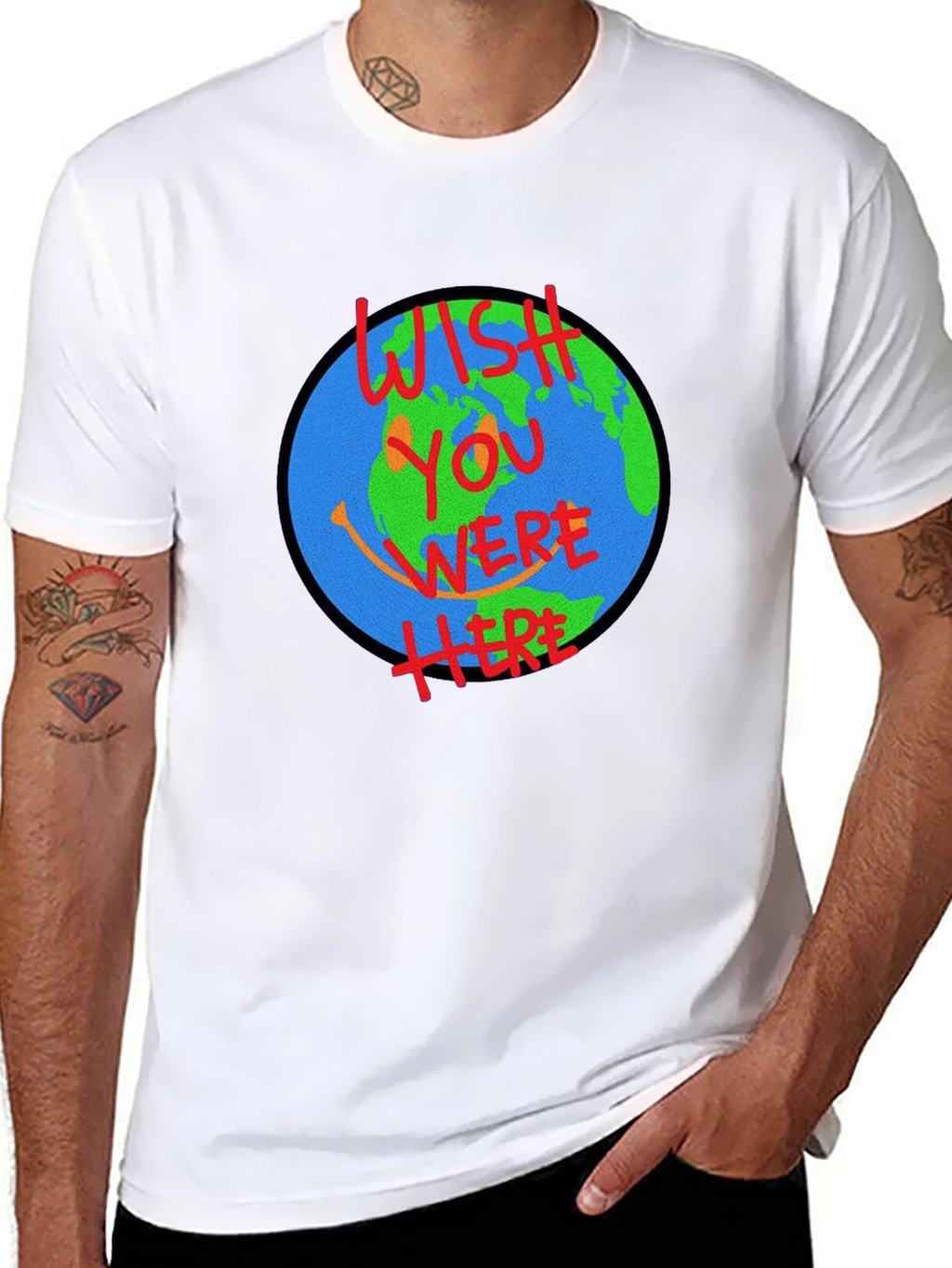 Wish You Were Here Earth Graphic T-Shirt
