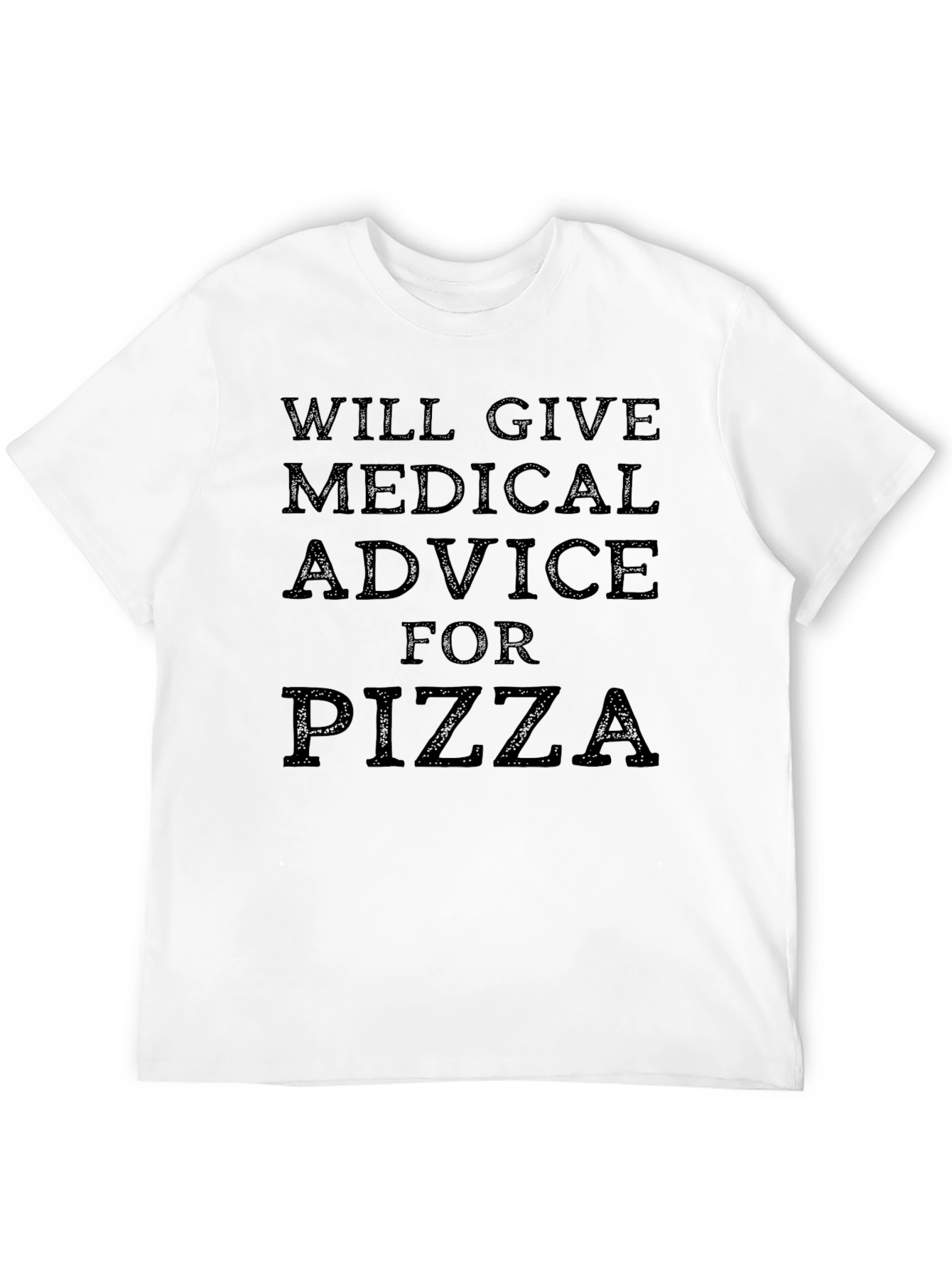 Medical Advice for Pizza Black T-Shirt