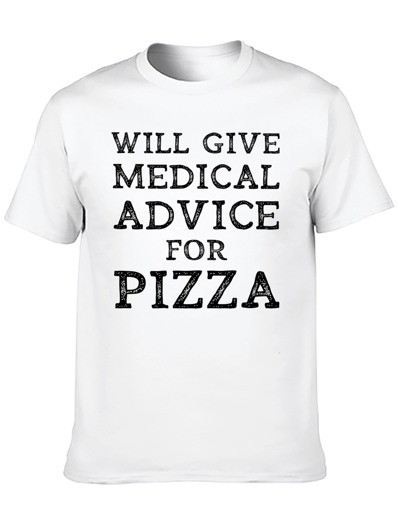 Medical Advice for Pizza Black T-Shirt