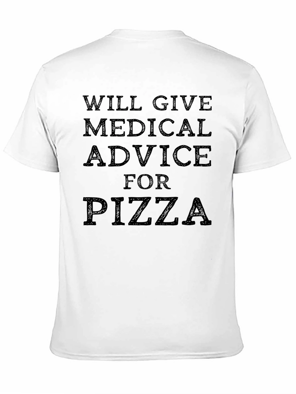 Medical Advice for Pizza Black T-Shirt