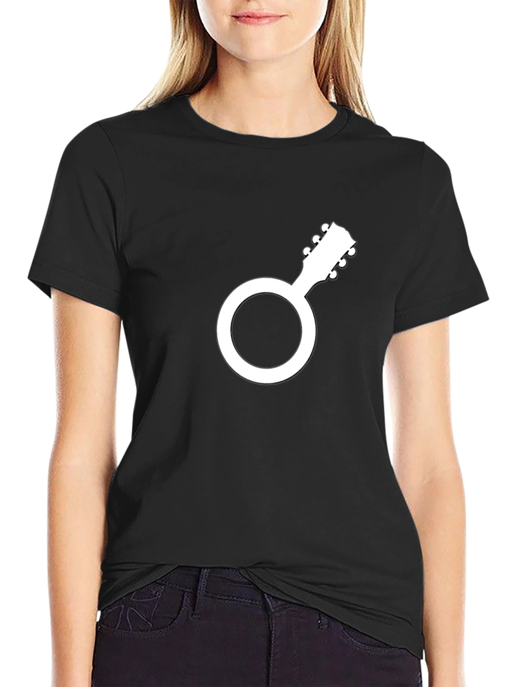 Musical Gender Symbol Tee - Unisex Banjo Graphic T-Shirt