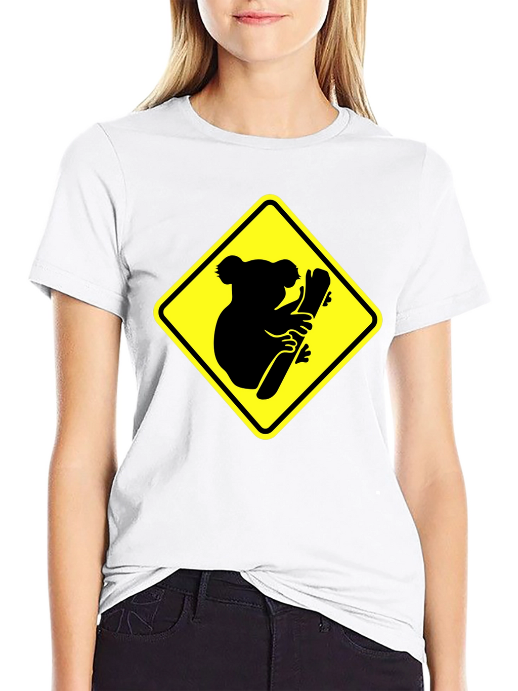 Koala Crossing Black Graphic Tee