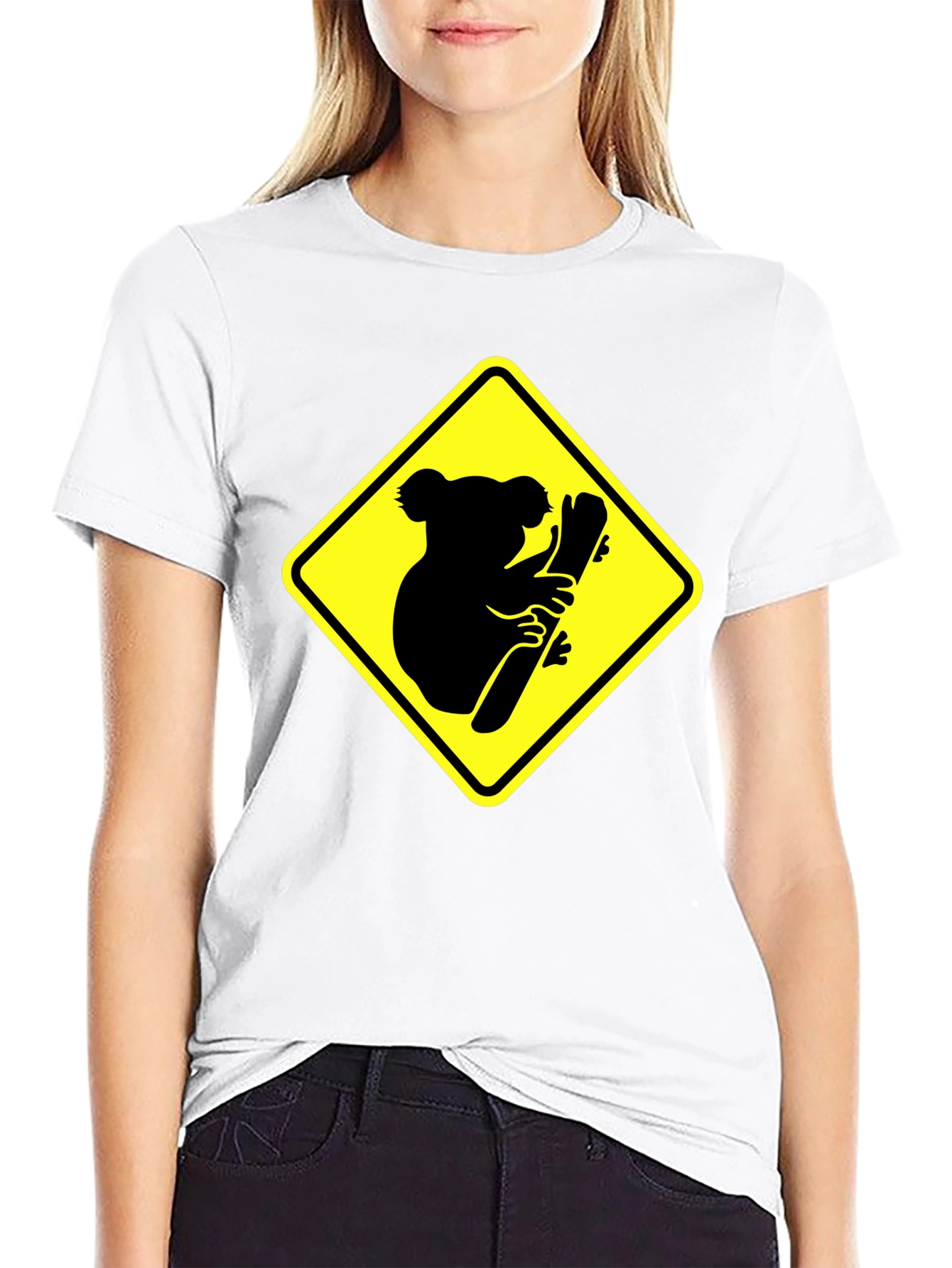 Koala Crossing Black Graphic Tee