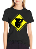 Koala Crossing Black Graphic Tee