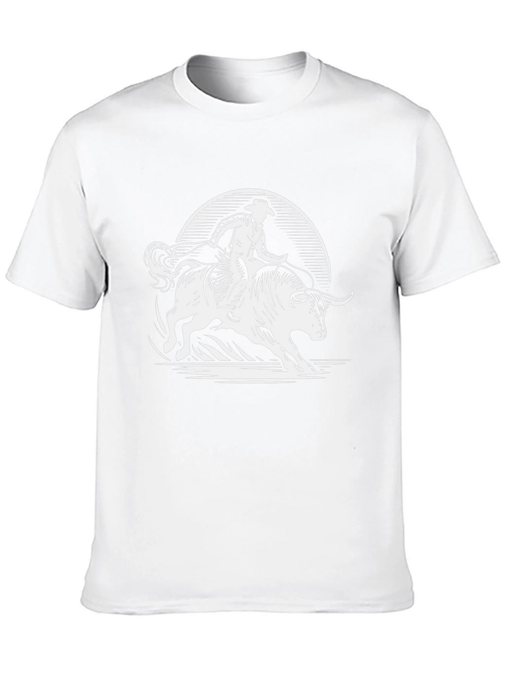 Cowboy Bull Riding Graphic Tee - Black