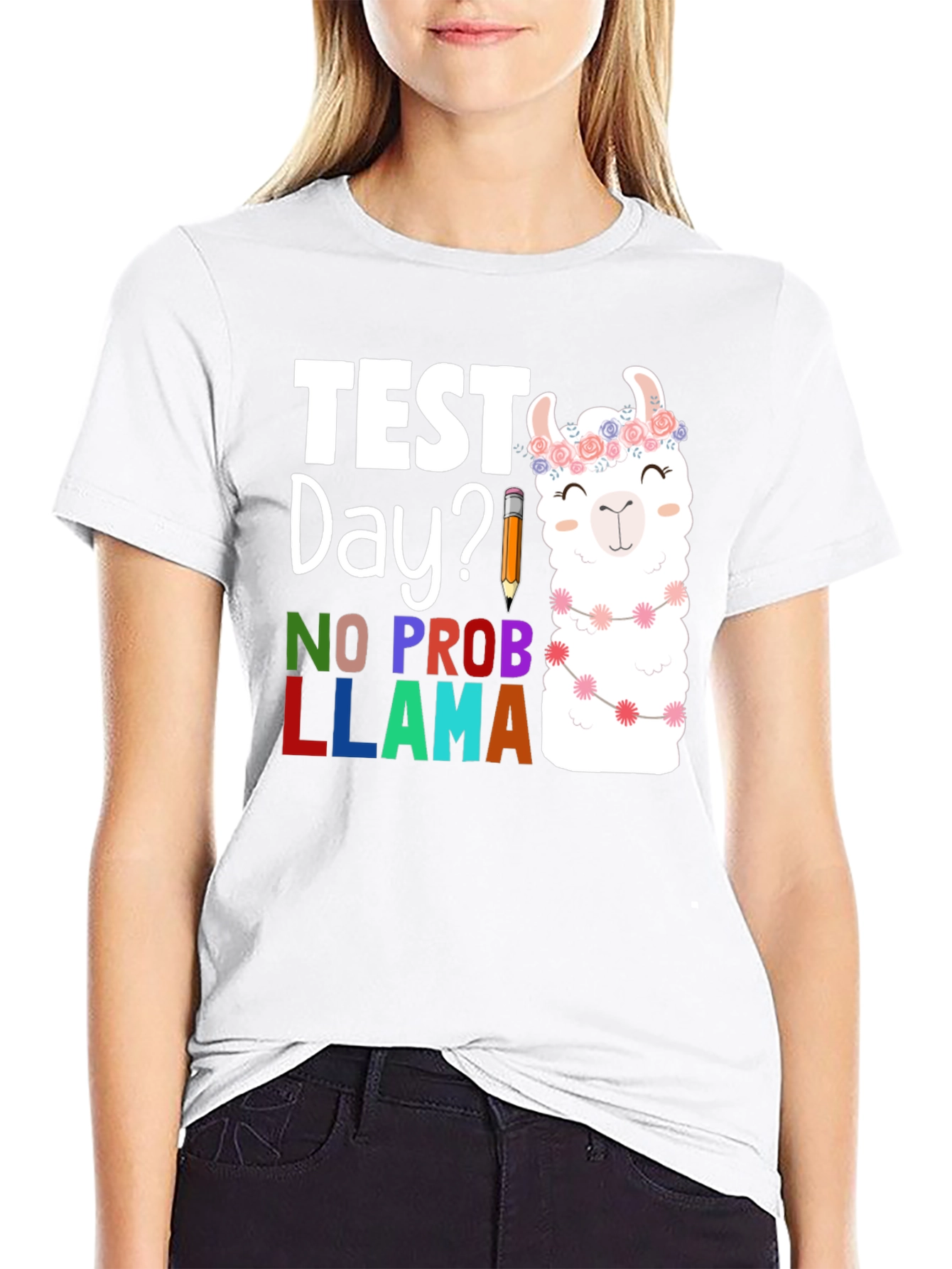 Test Day? No Prob Llama Graphic Tee