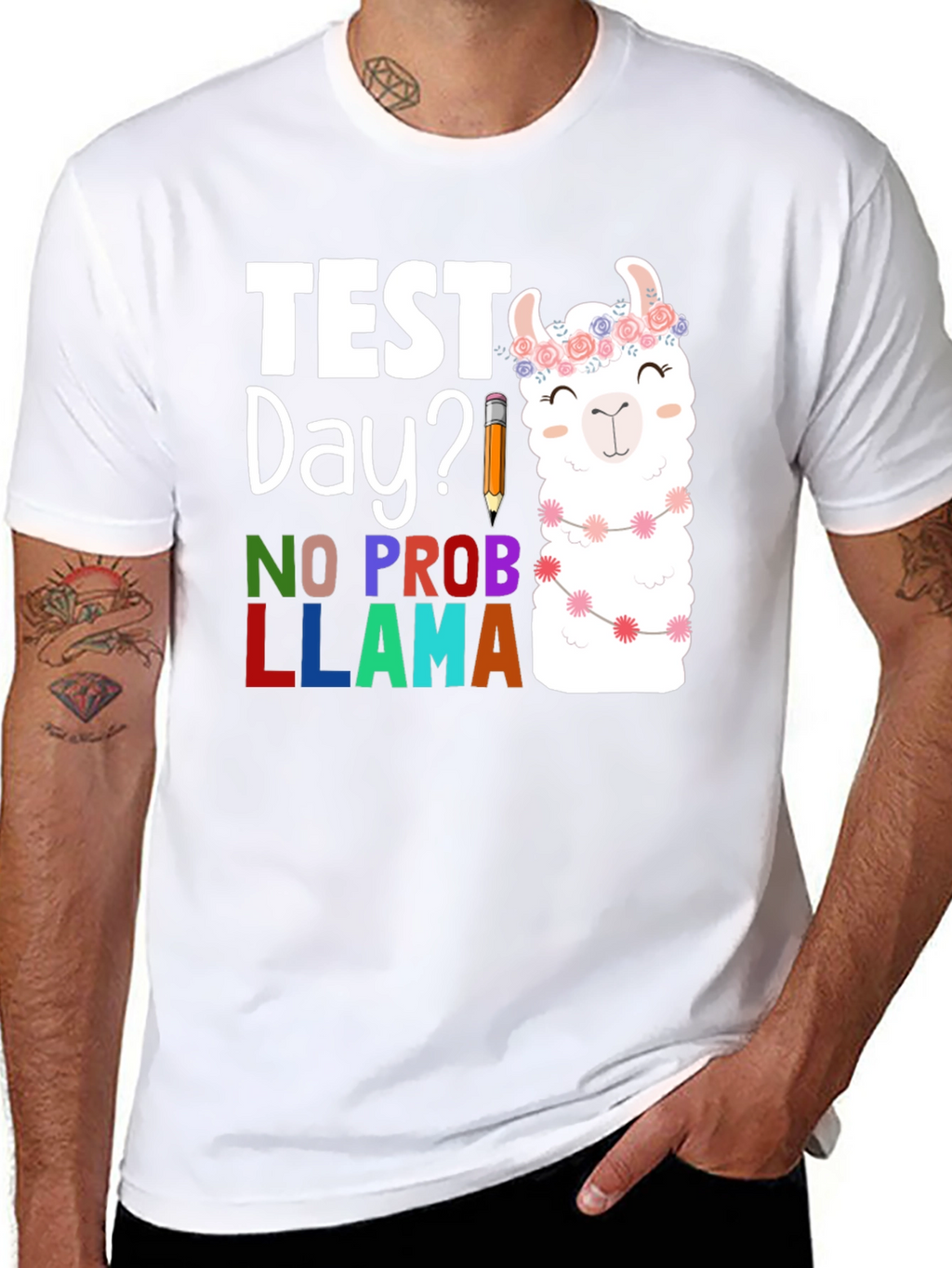 Test Day? No Prob Llama Graphic Tee
