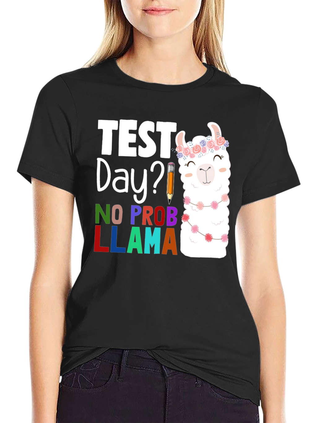 Test Day? No Prob Llama Graphic Tee