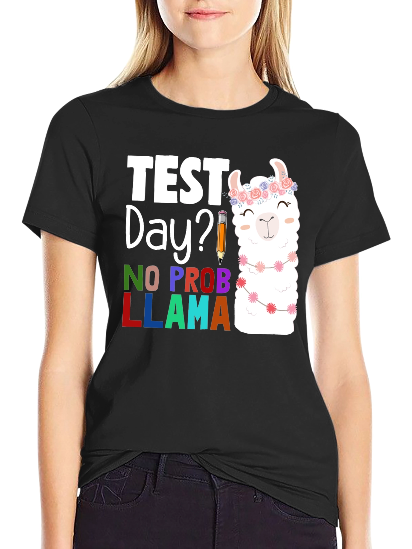 Test Day? No Prob Llama Graphic Tee