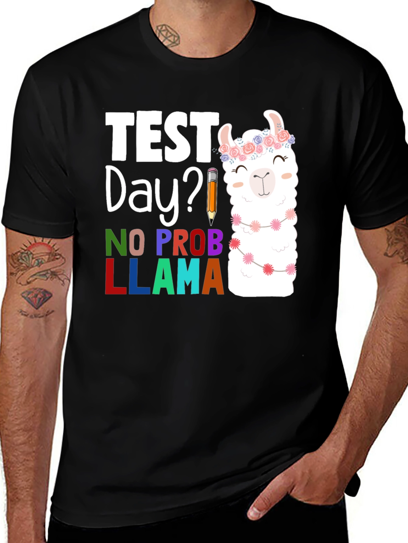 Test Day? No Prob Llama Graphic Tee