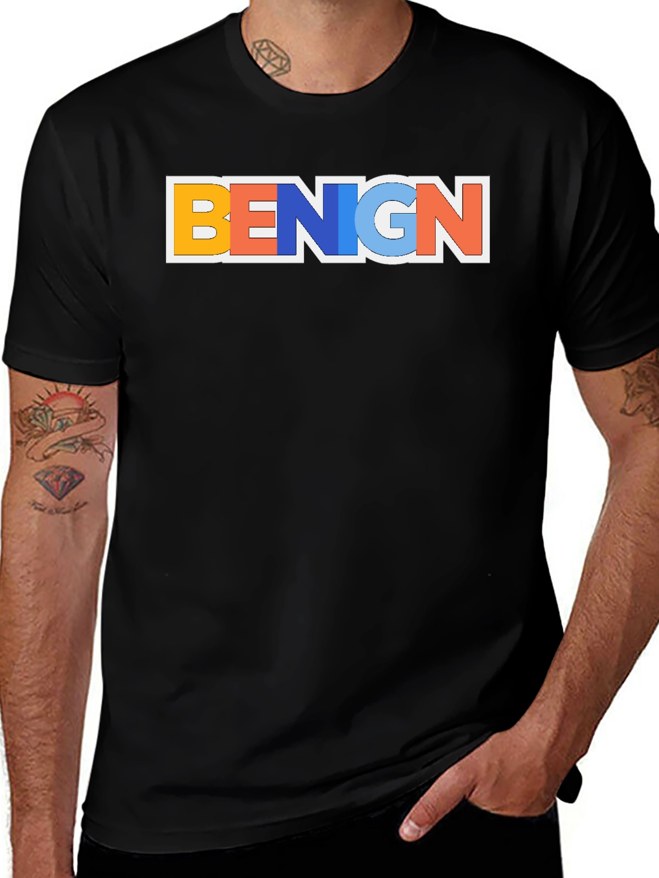 Benign Graphic T-Shirt - Trendy Casual Tee