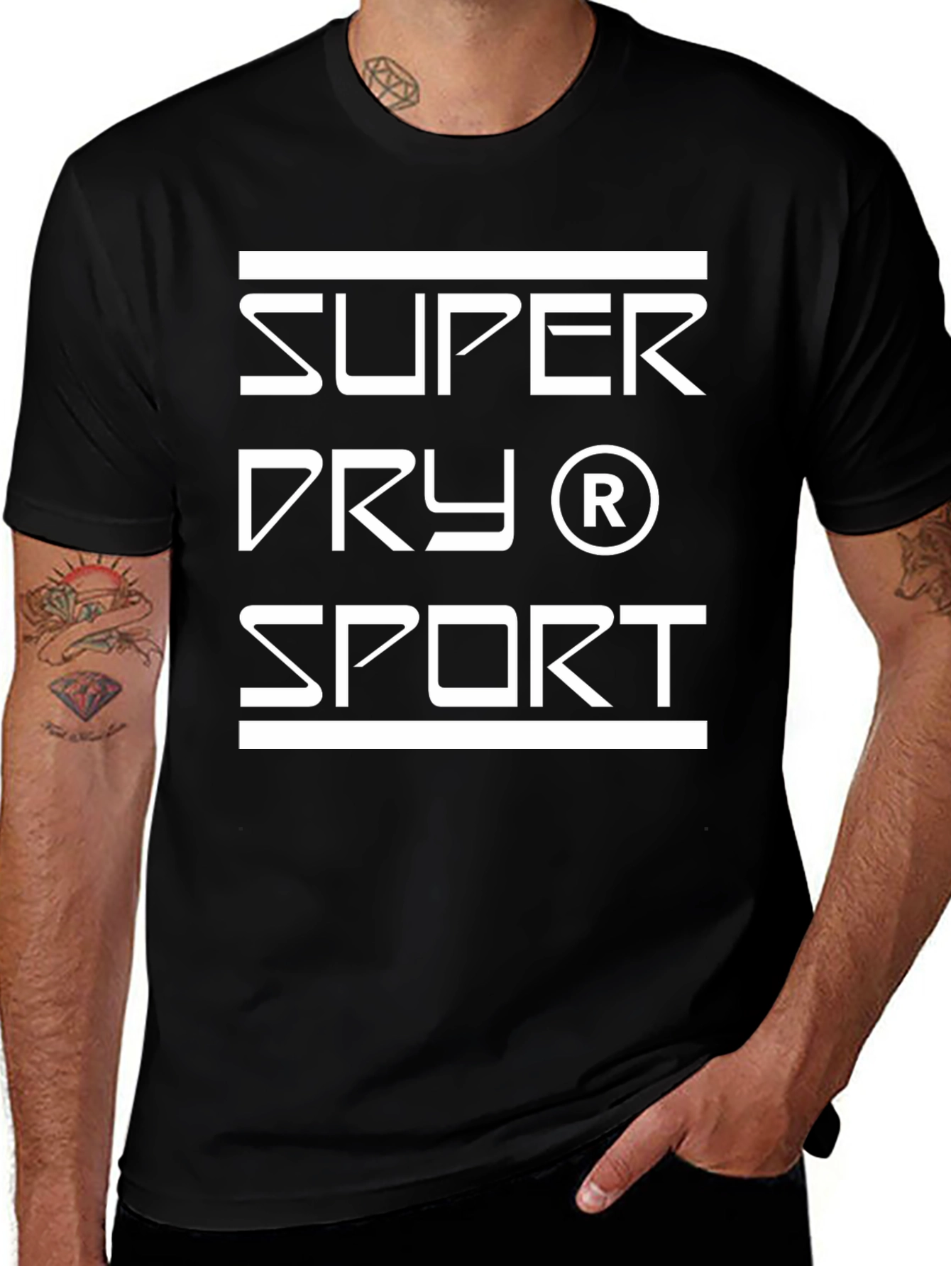 Super Dry Sport Graphic Black T-Shirt