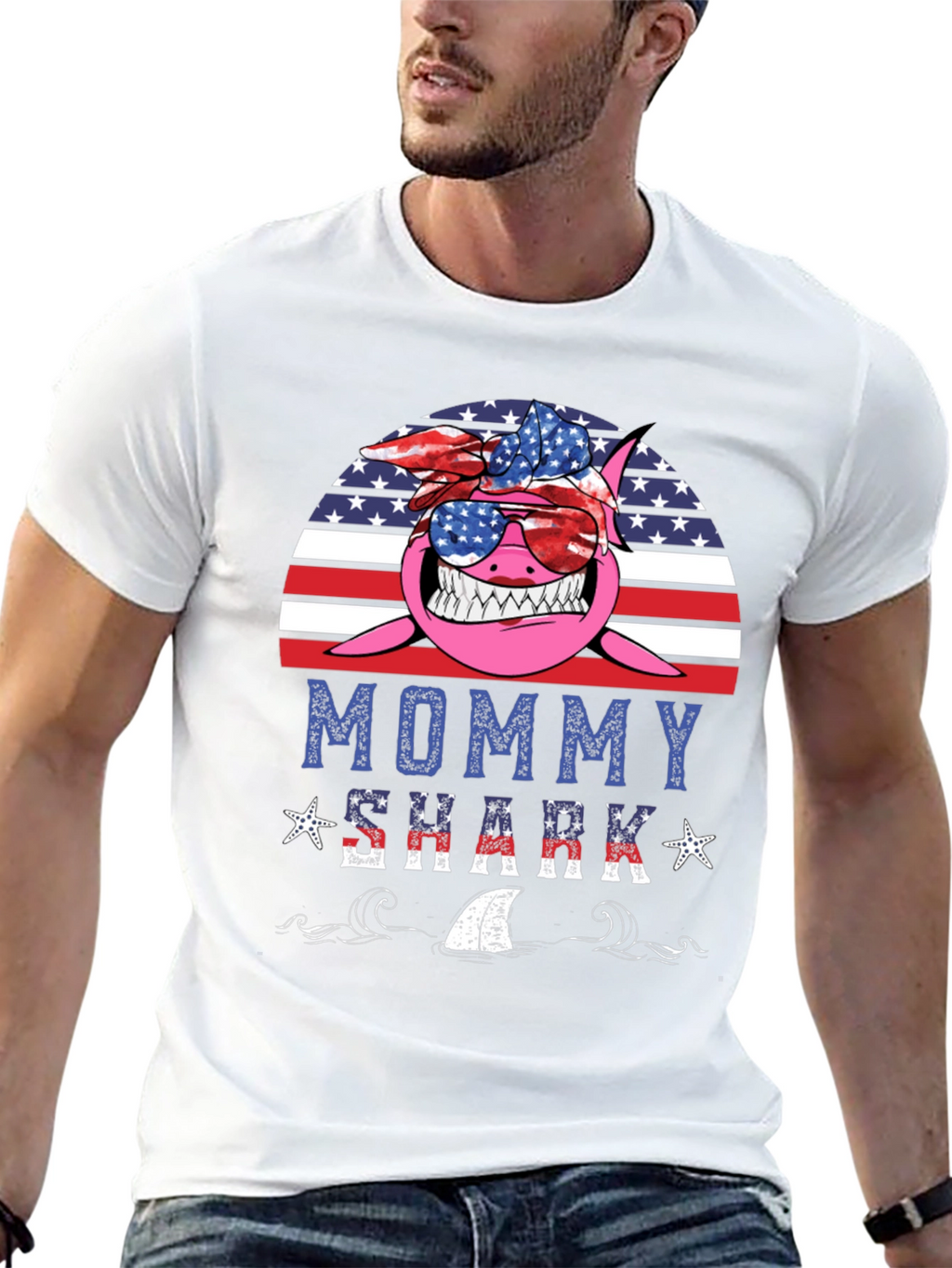 Mommy Shark USA Graphic Tee