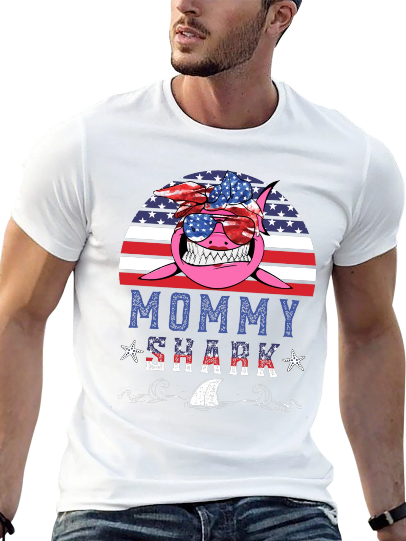 Mommy Shark USA Graphic Tee