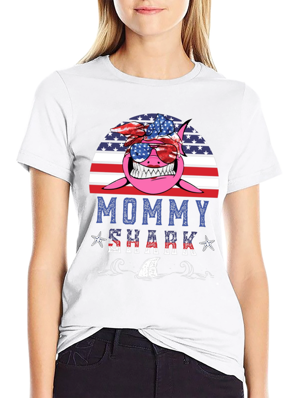 Mommy Shark USA Graphic Tee