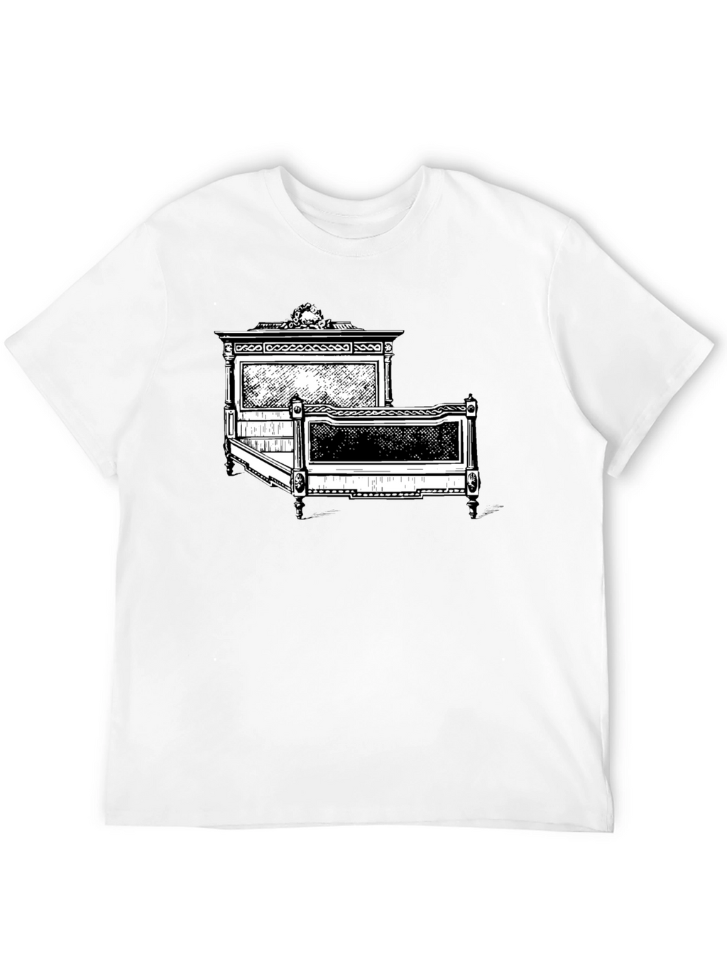Antique Bed Graphic Tee - Stylish Comfort