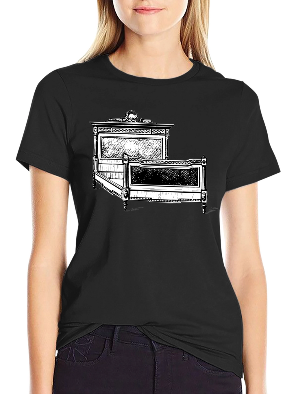 Antique Bed Graphic Tee - Stylish Comfort