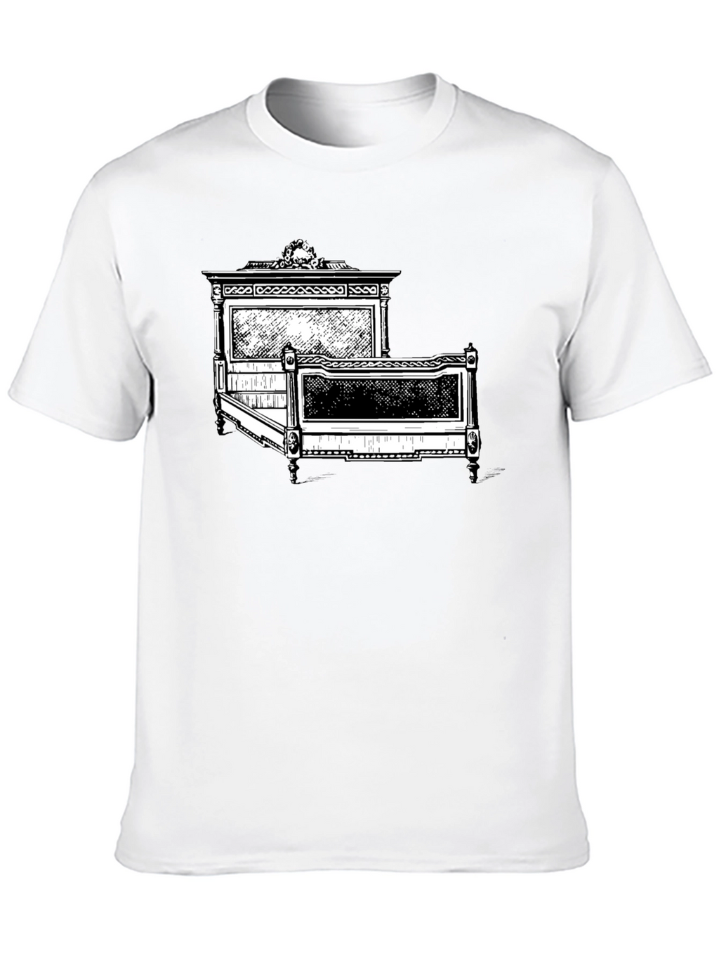 Antique Bed Graphic Tee - Stylish Comfort