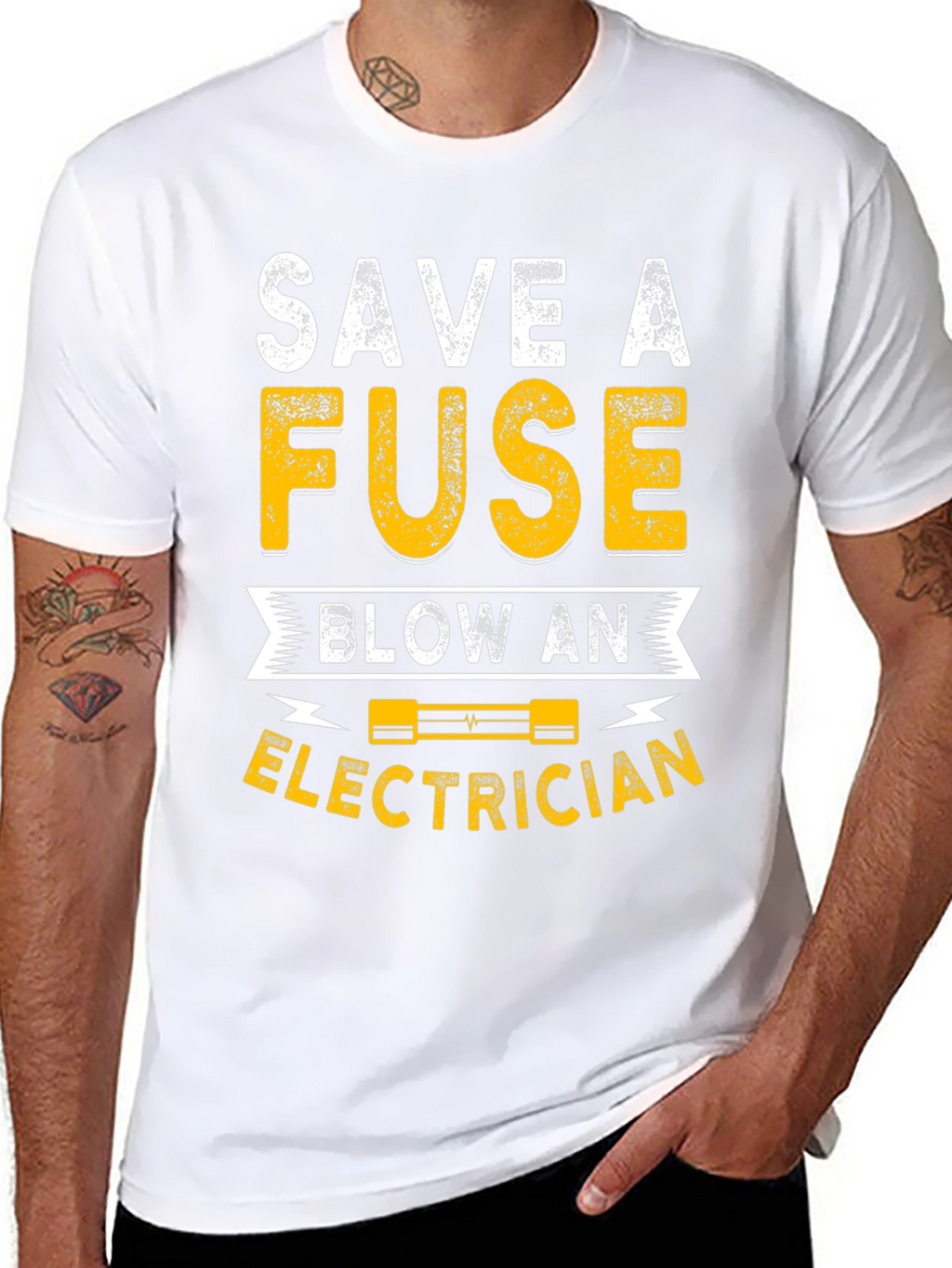 Save A Fuse Blow An Electrician Funny T-Shirt
