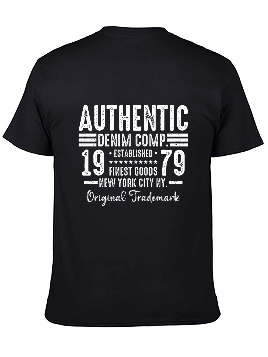 Authentic Denim Comp. 1979 Black T-Shirt