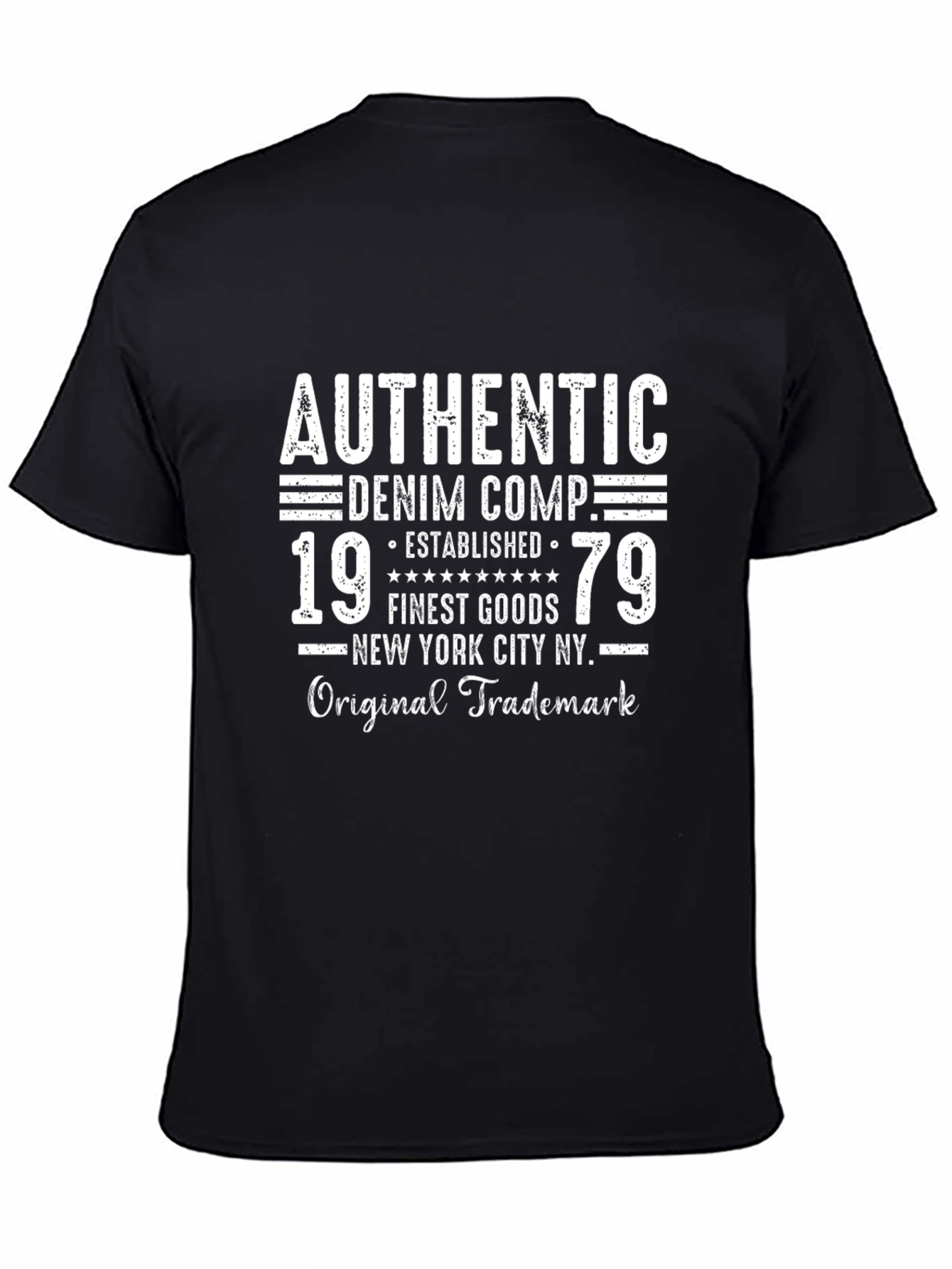 Authentic Denim Comp. 1979 Black T-Shirt