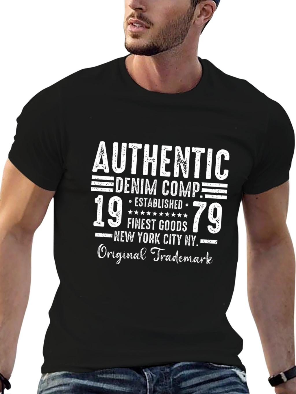 Authentic Denim Comp. 1979 Black T-Shirt