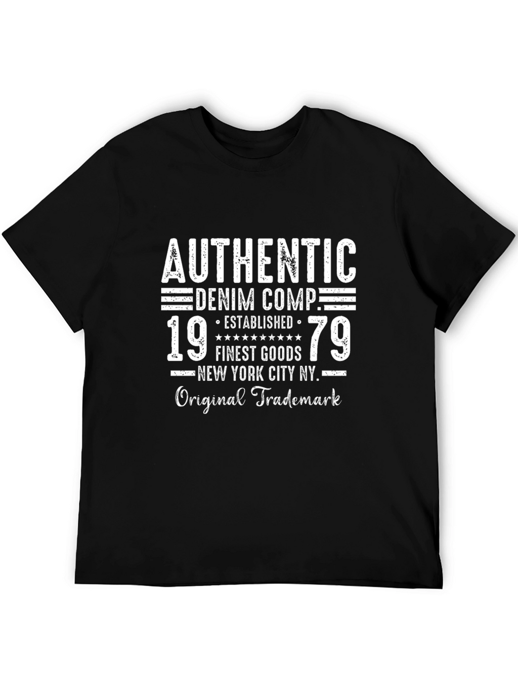 Authentic Denim Comp. 1979 Black T-Shirt
