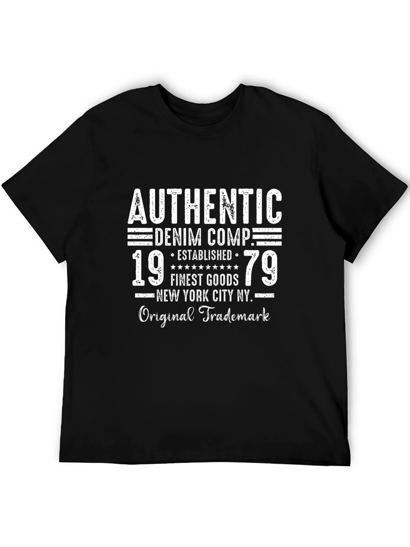 Authentic Denim Comp. 1979 Black T-Shirt