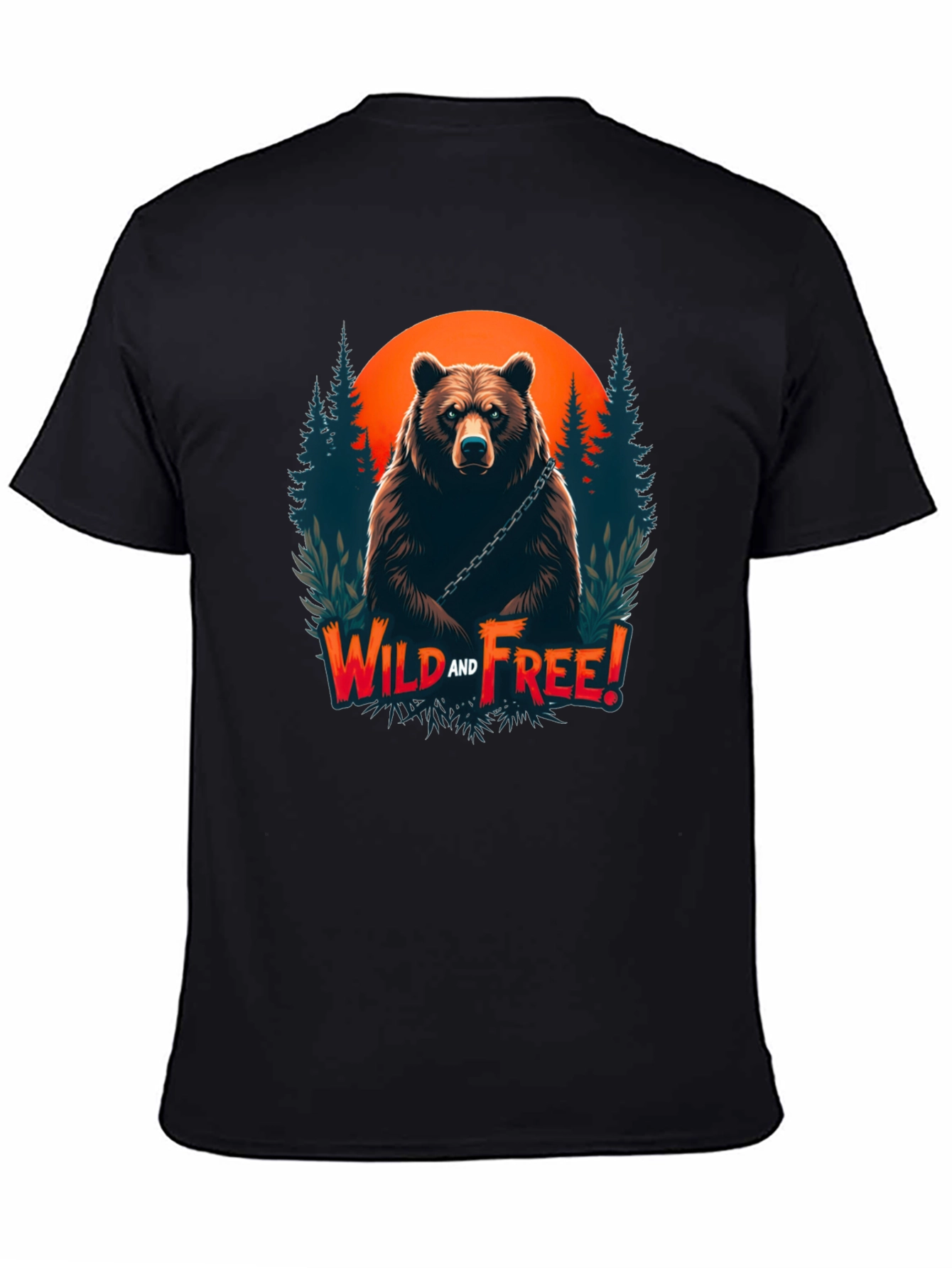 Wild and Free Bear Graphic T-Shirt