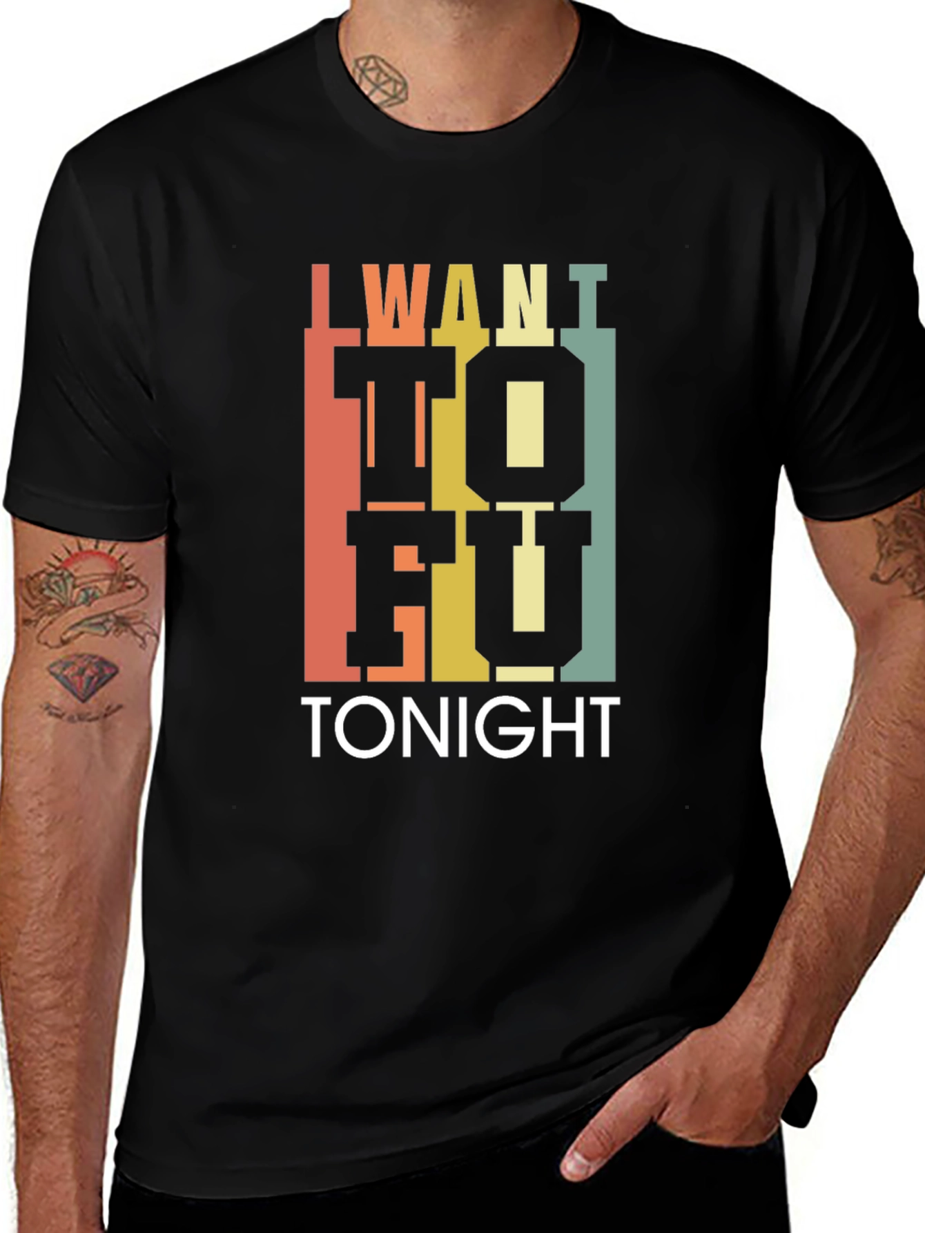 I Want Tofu Tonight T-Shirt - Trendy Foodie Tee