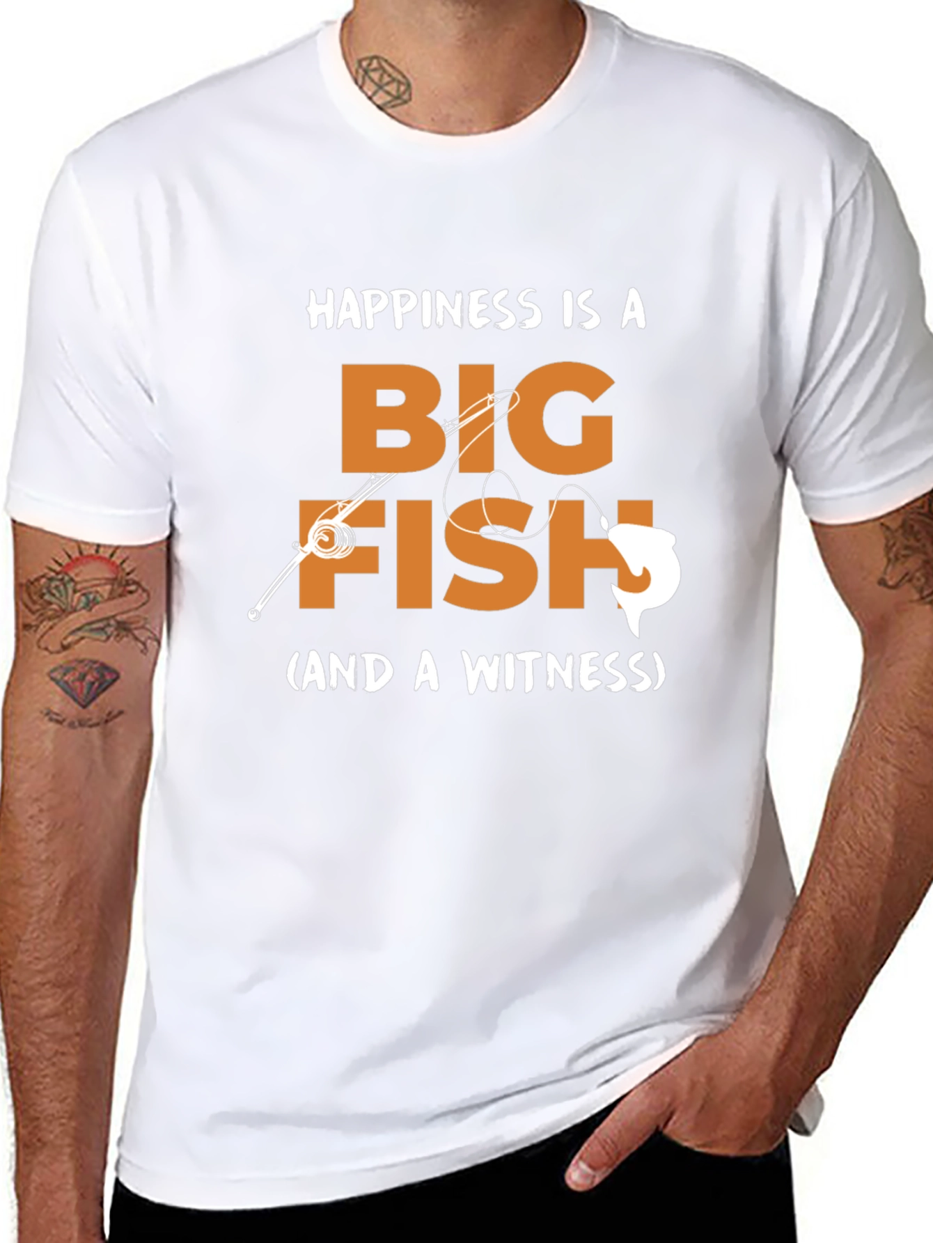 Happiness is a Big Fish T-Shirt - Fishing Graphic Tee