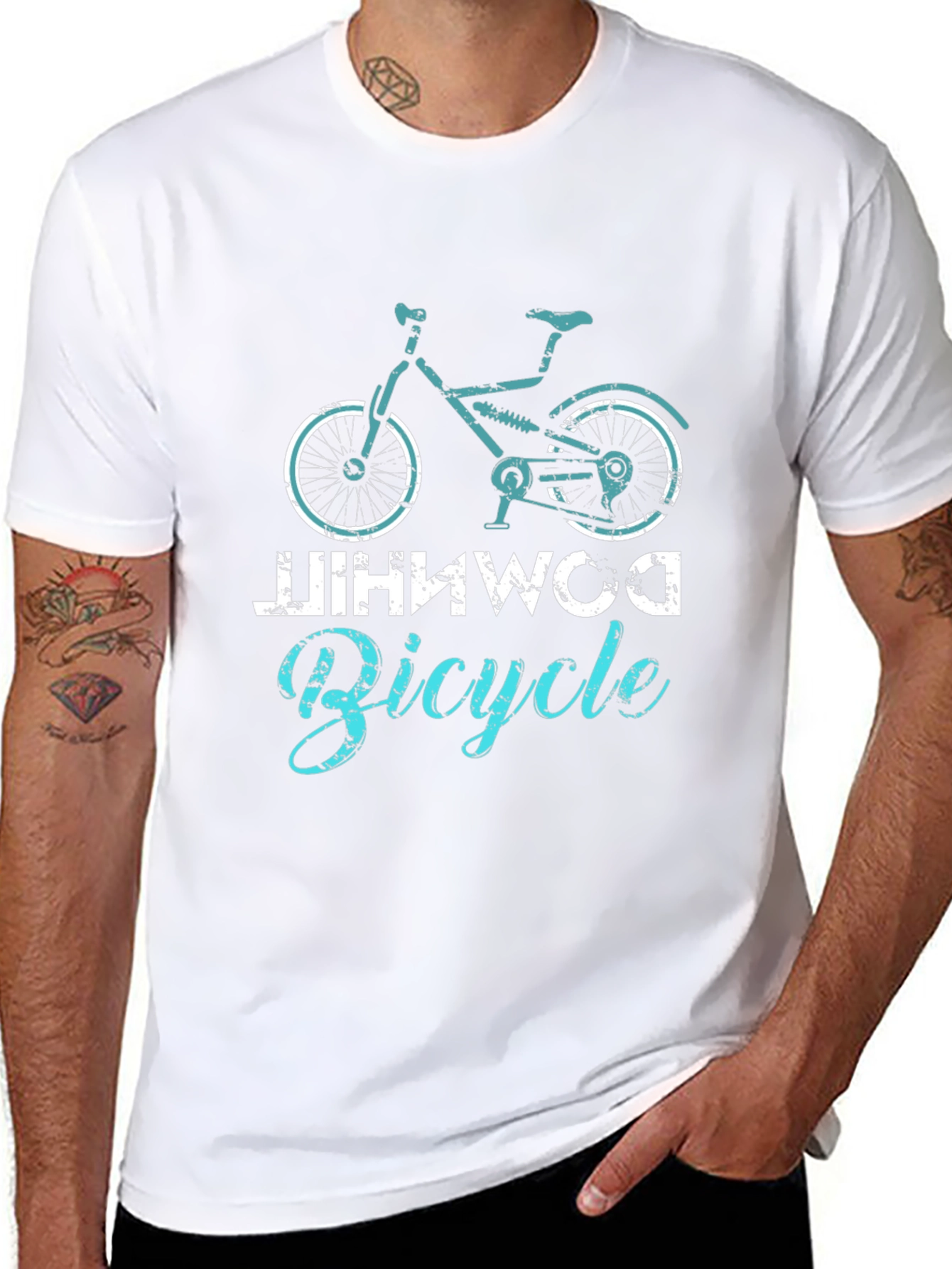 Cool DOMINWCO Bicycle Graphic T-Shirt