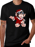 Santa Monkey Graphic Tee