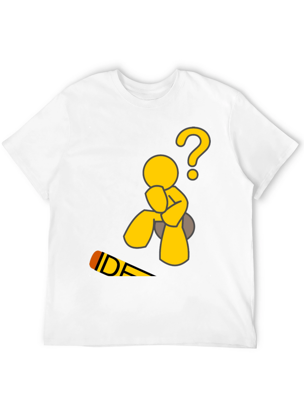 Thinking Man Graphic Tee - Black Cotton