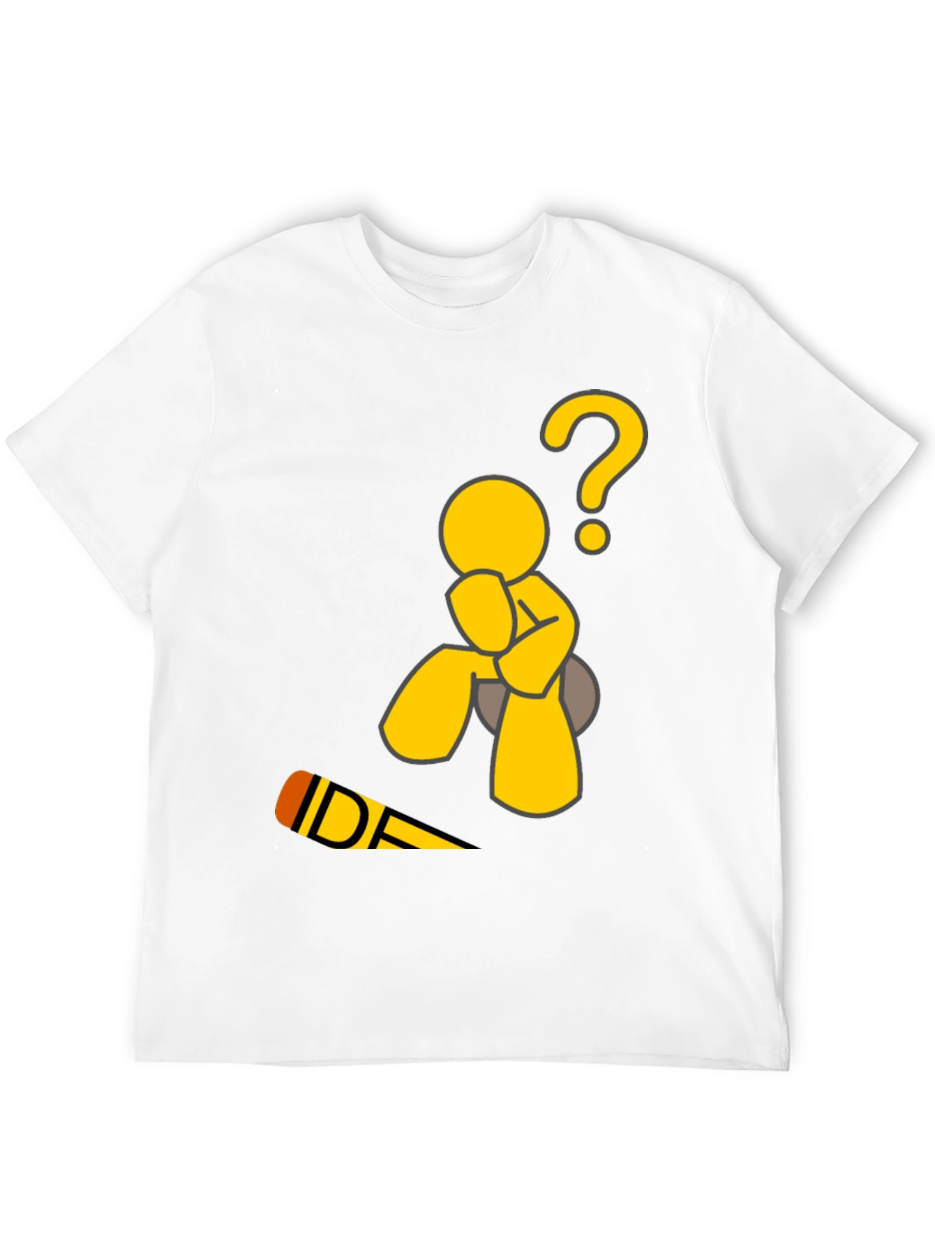 Thinking Man Graphic Tee - Black Cotton